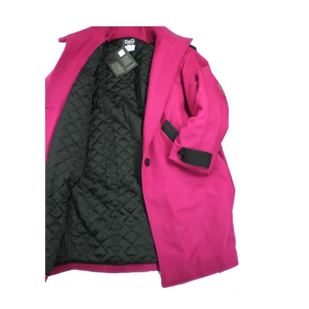 NEW 100%AUTH VINTAGE90 DG DOLCE GABBANA WOOL PONCHO QUILTED COAT IT 40R 26 M - Picture 5 of 8